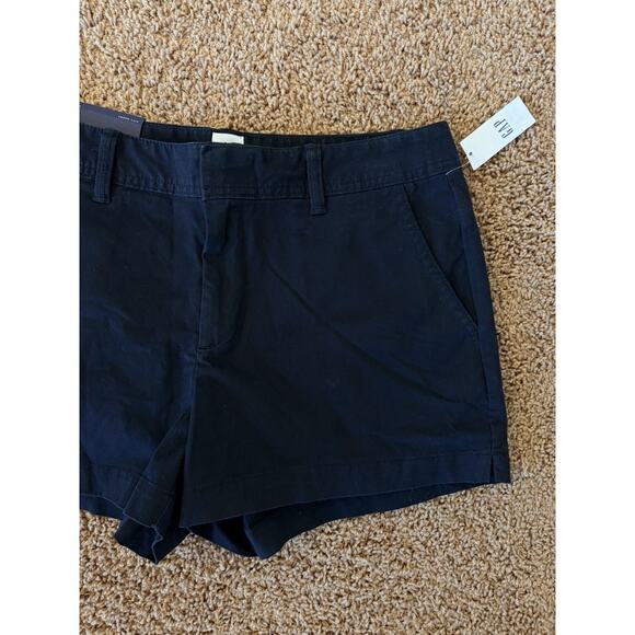 Gap Classic Black Mid Rise Stretch 3" Inseam Chino City Short Womens 10 NEW NWT - Picture 3 of 10